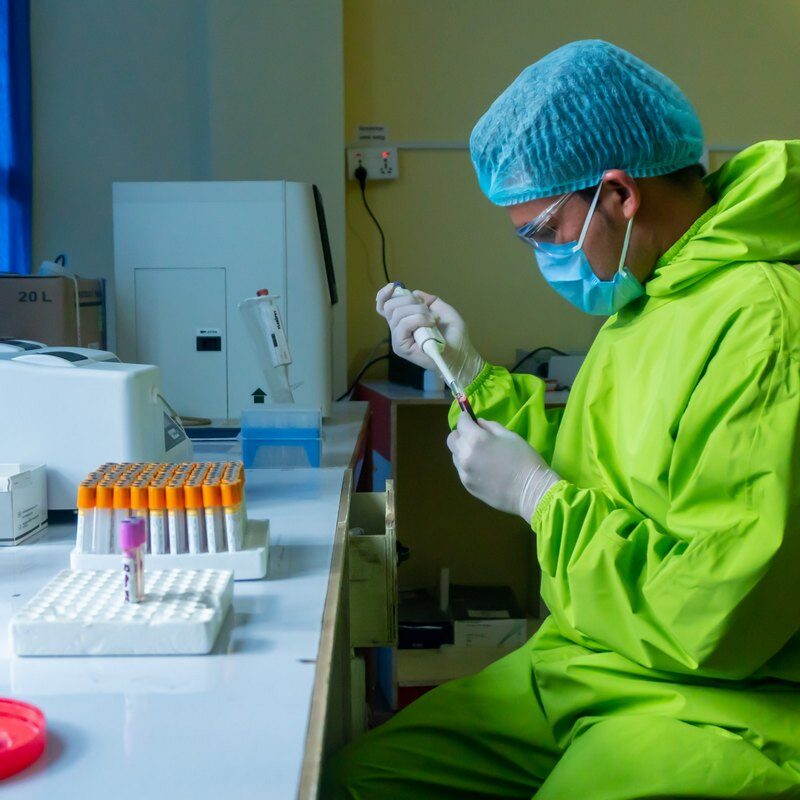 COVID Diagnostic Testing laboratory worker